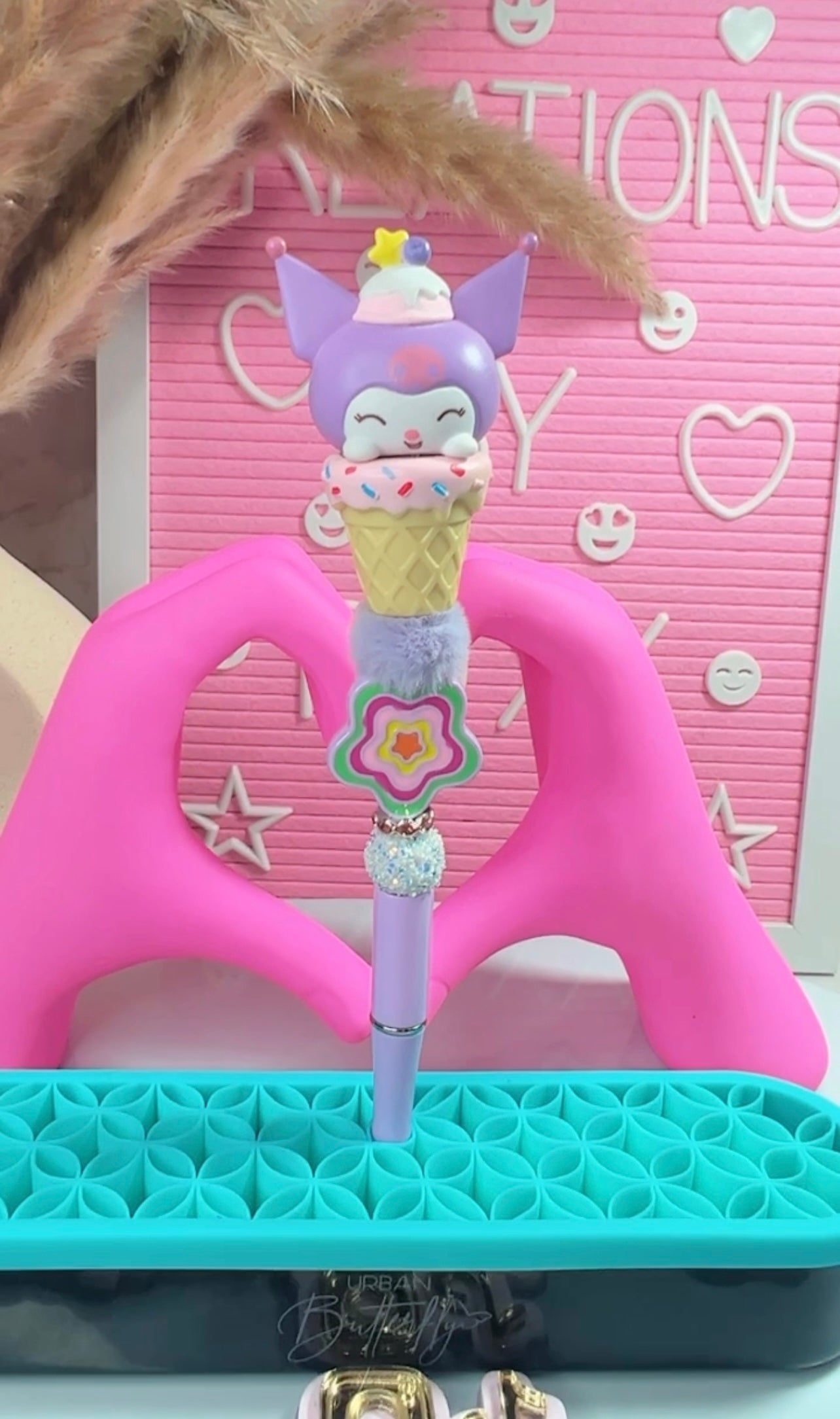 Kuromi ice cream cone